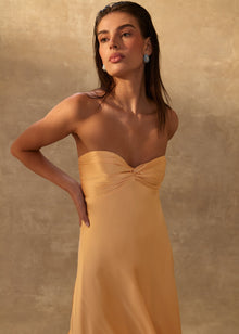Aveiro Strapless Dress | Cantaloupe