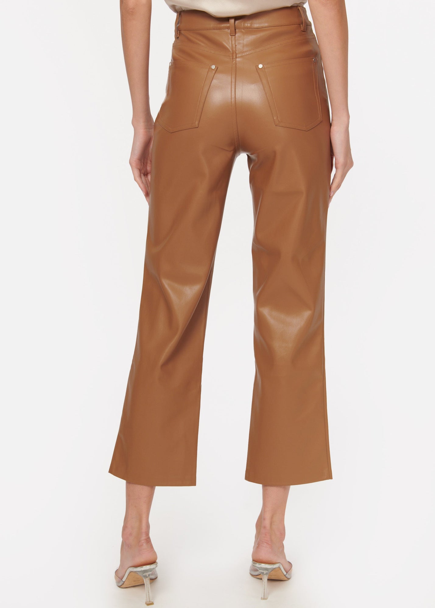 Hanie Vegan Leather Pant | Caramel