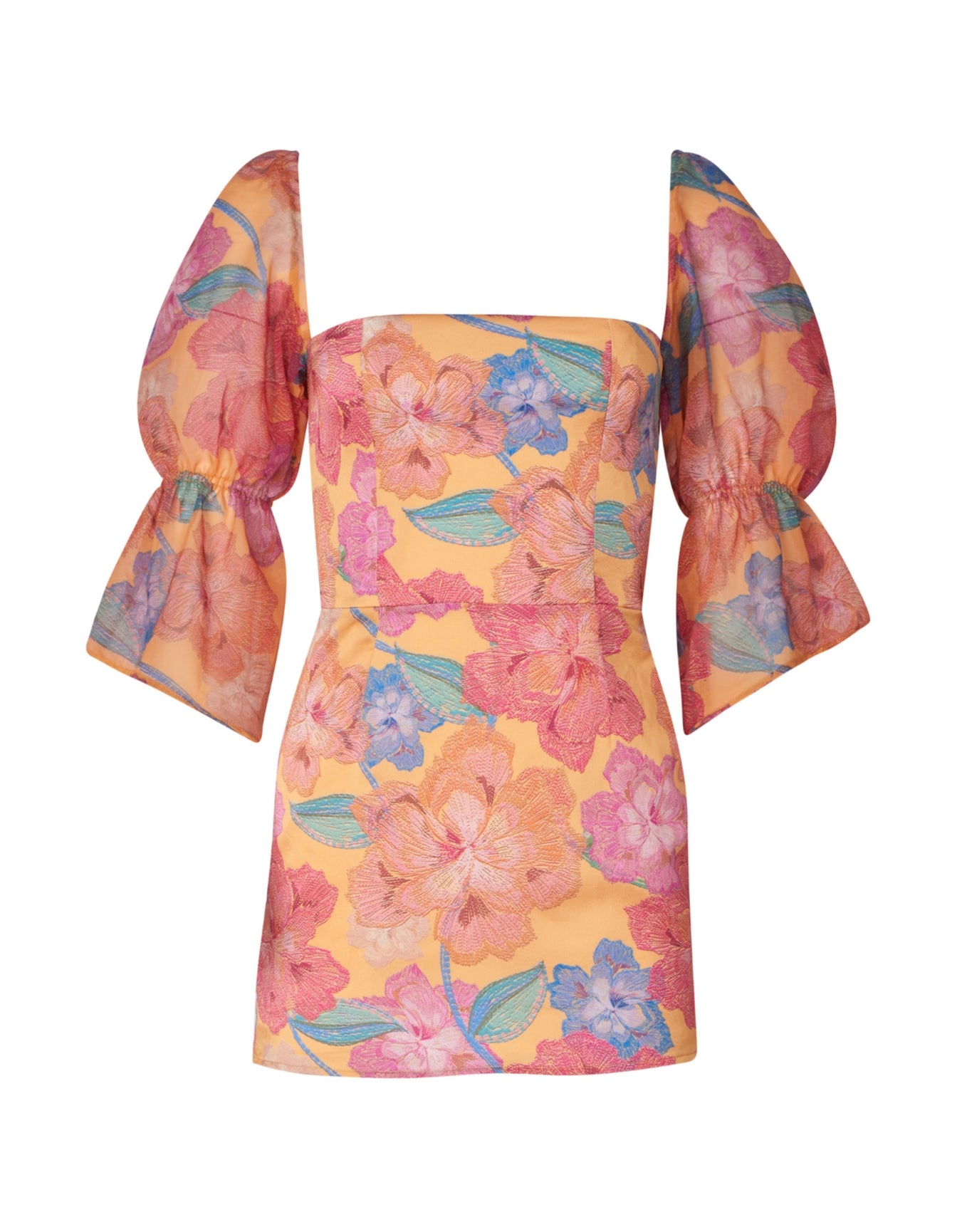 Camille Bloom Mini Dress | Orange
