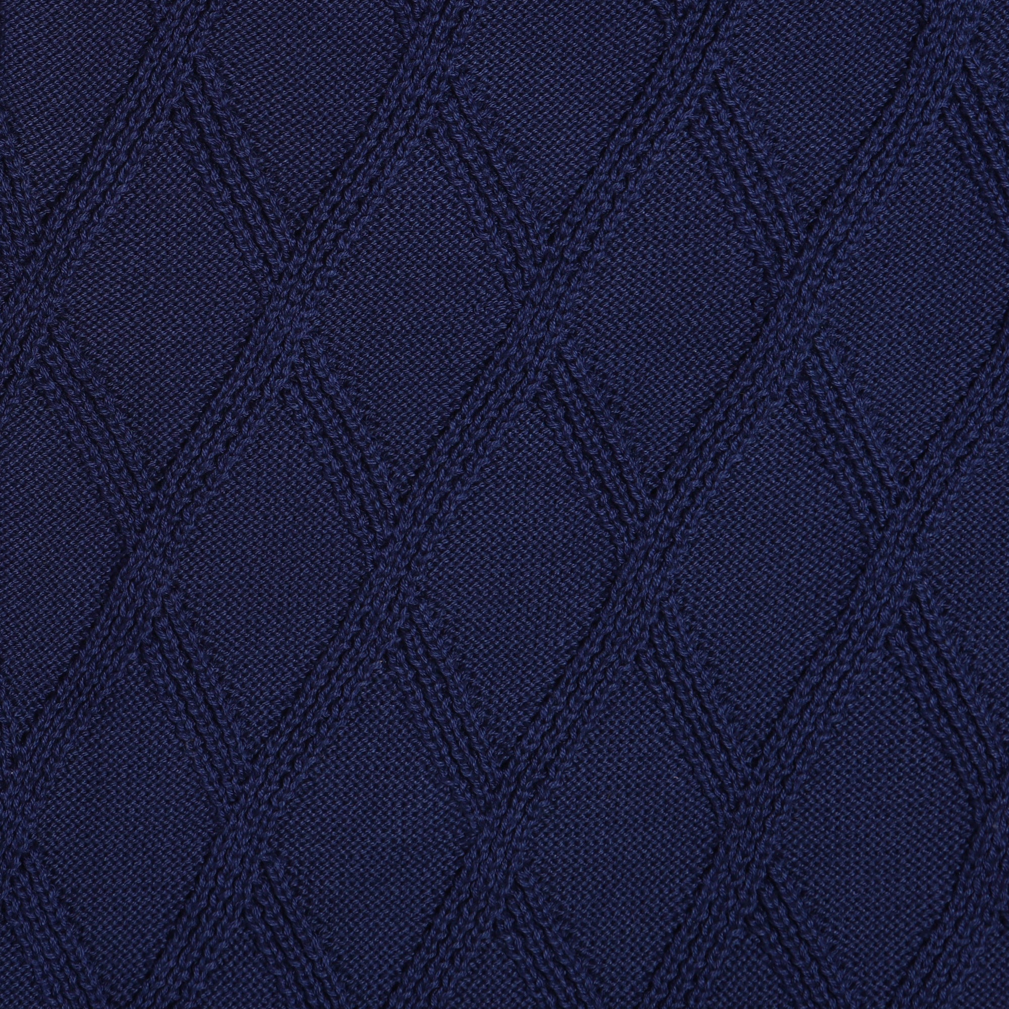 The Diamond Knit Button Down - Navy Reuben Oliver