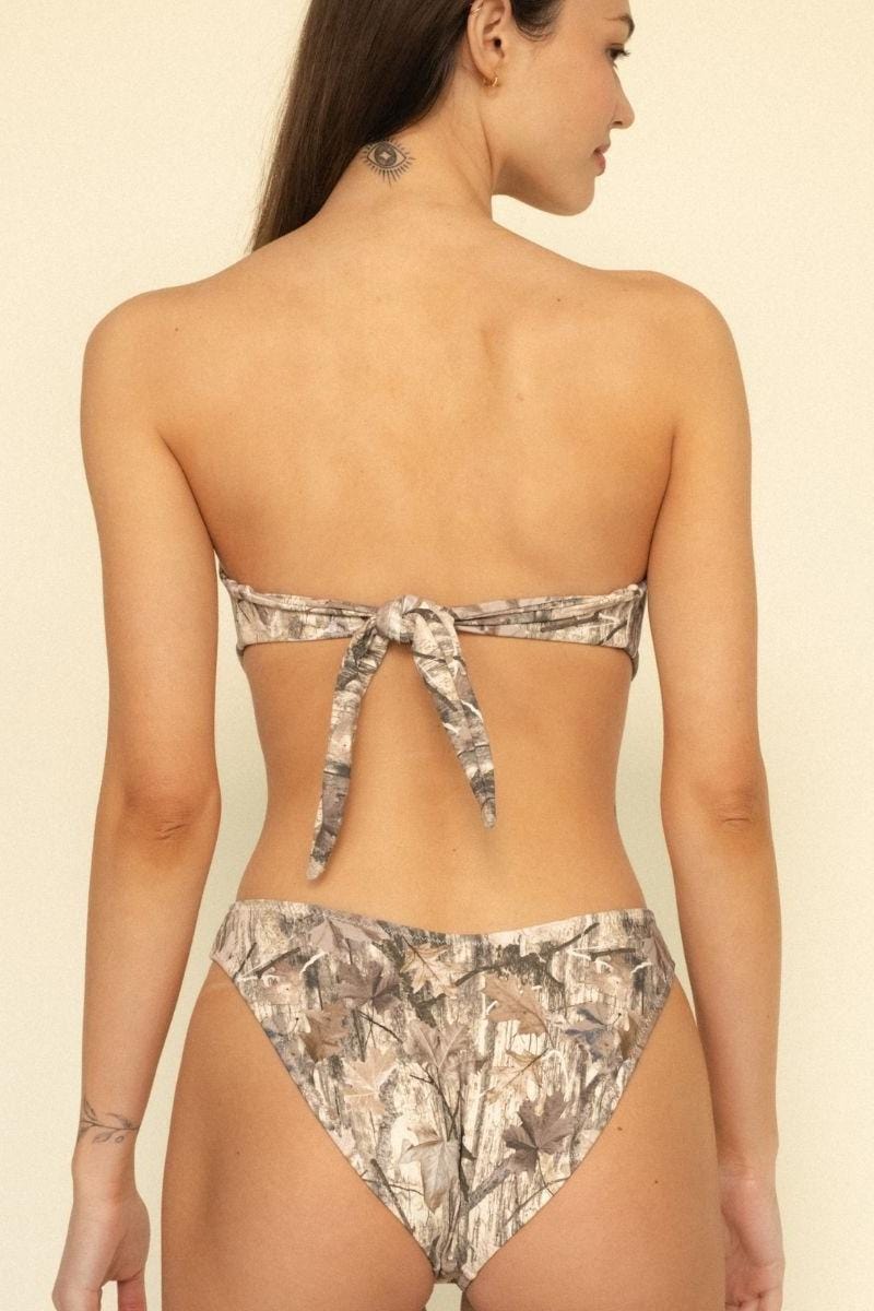 Tori Ties Bandeau Bikini Top | Camo