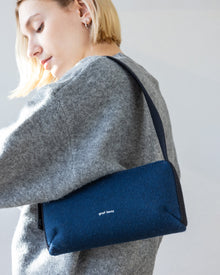 Campus Merino Wool Shoulder Bag | Marine