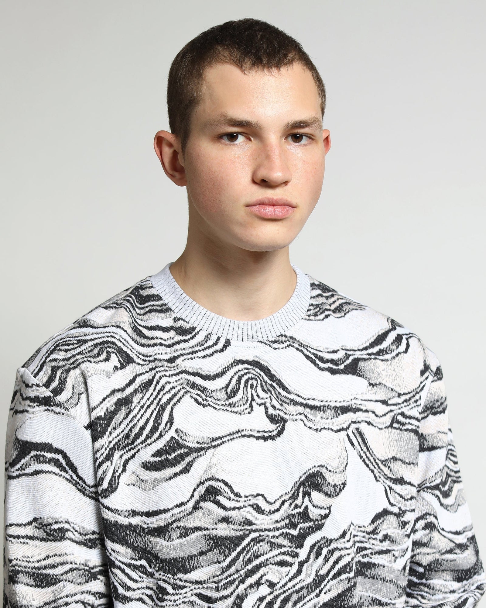 Canyon Strata Hyper Reality Knit Crewneck Sweatshirt (FINAL SALE)-MENS-Twenty