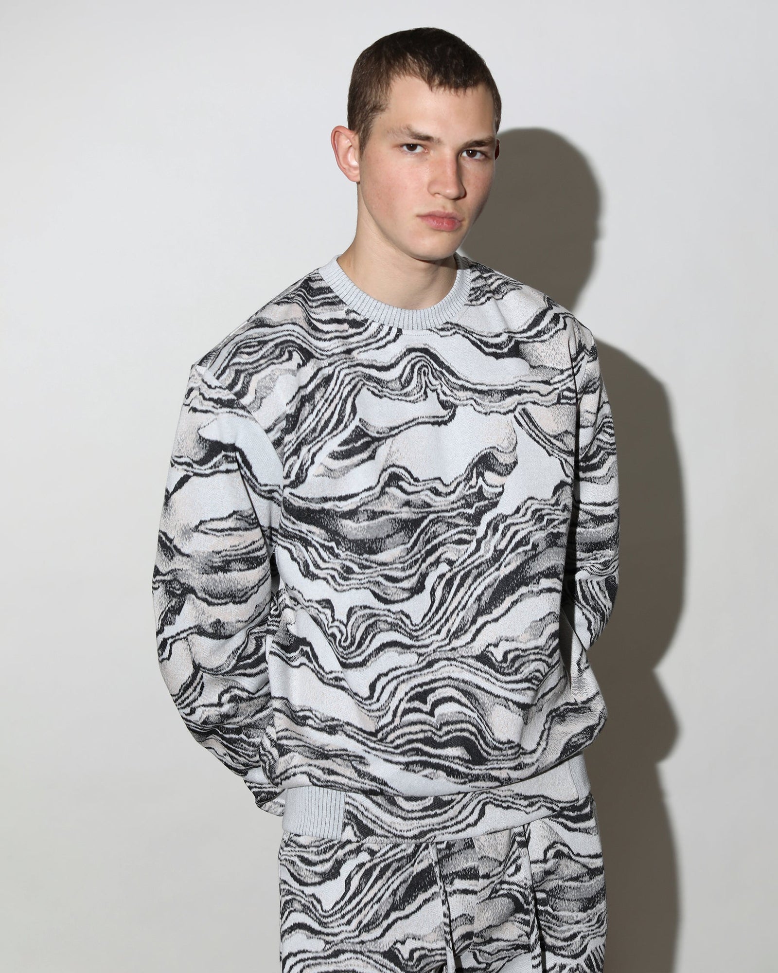 Canyon Strata Hyper Reality Knit Crewneck Sweatshirt (FINAL SALE)-MENS-Twenty