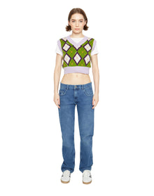Cardiff Argyle Sweater Vest | Green