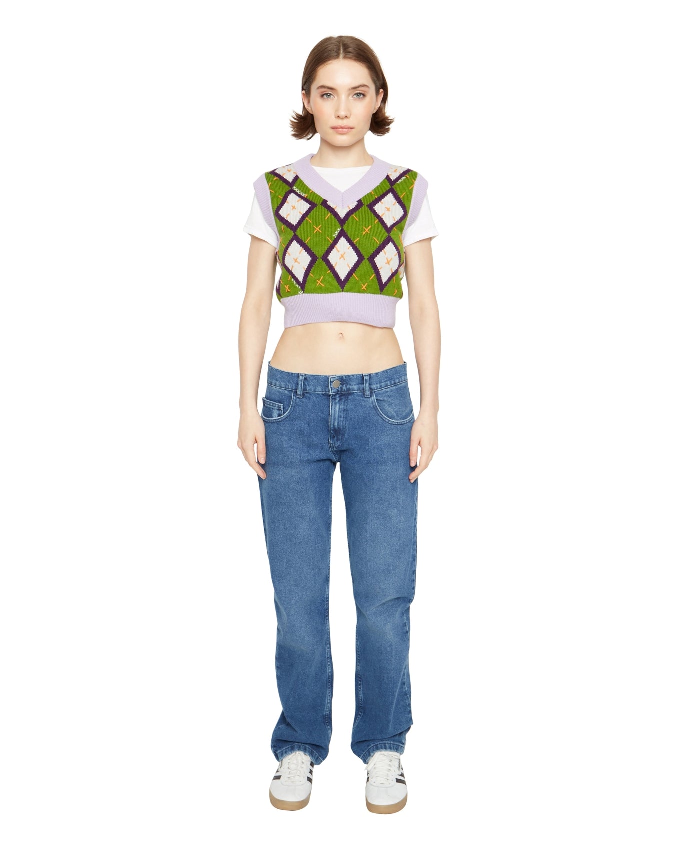 Cardiff Argyle Sweater Vest | Green
