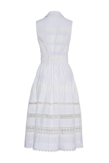 Carnation Dress | White Embroidered Eyelet