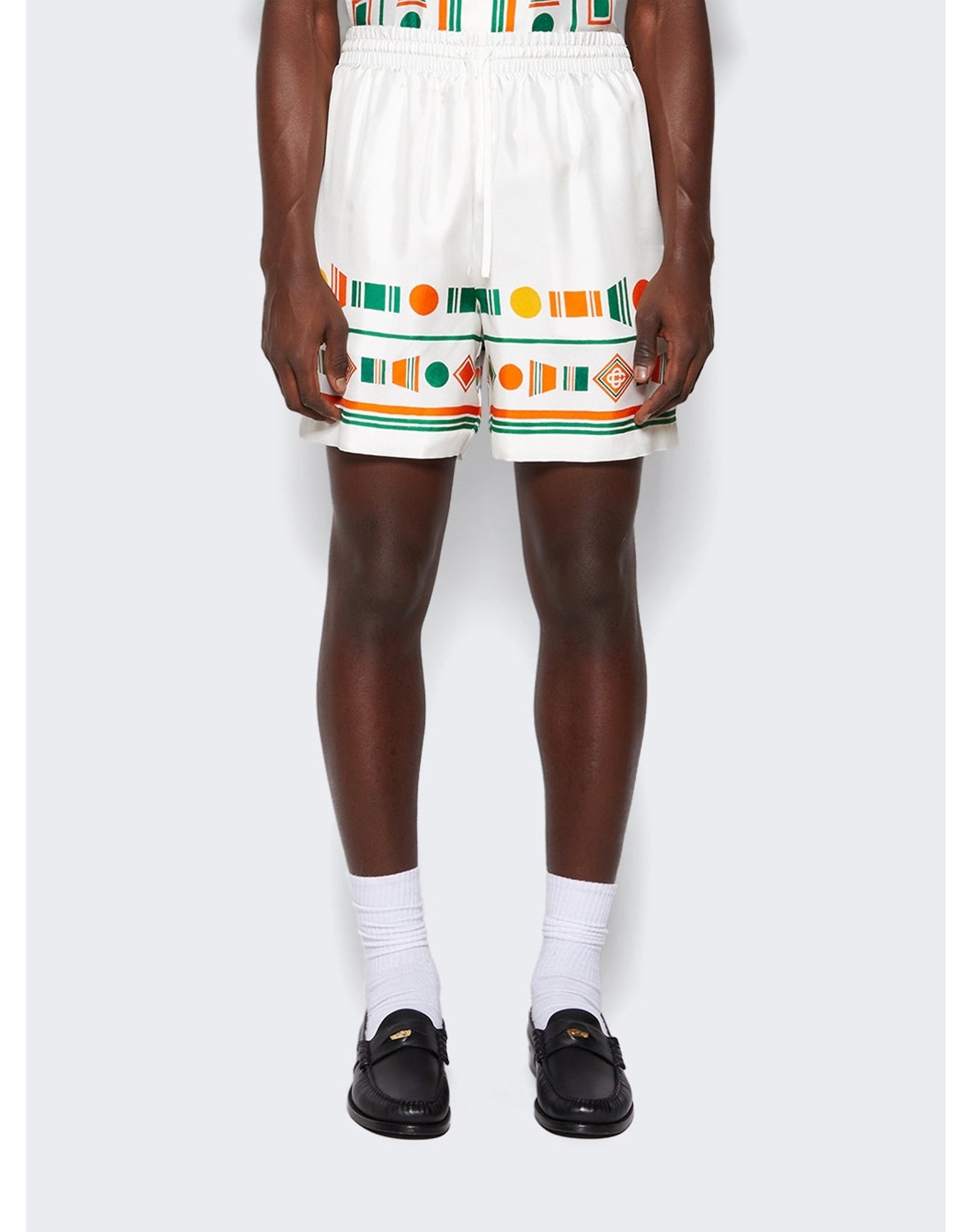 Casablanca | Men | Playful Eagle Shorts | White