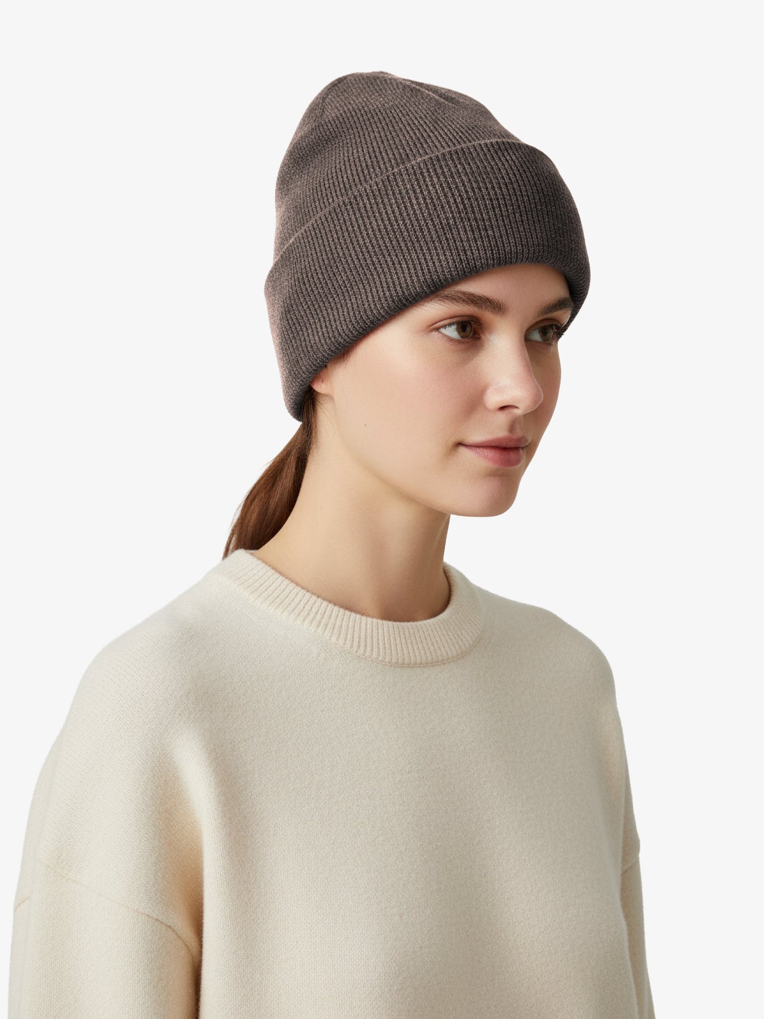 Unisex | Cashmere Cuff Beanie | Desert Taupe