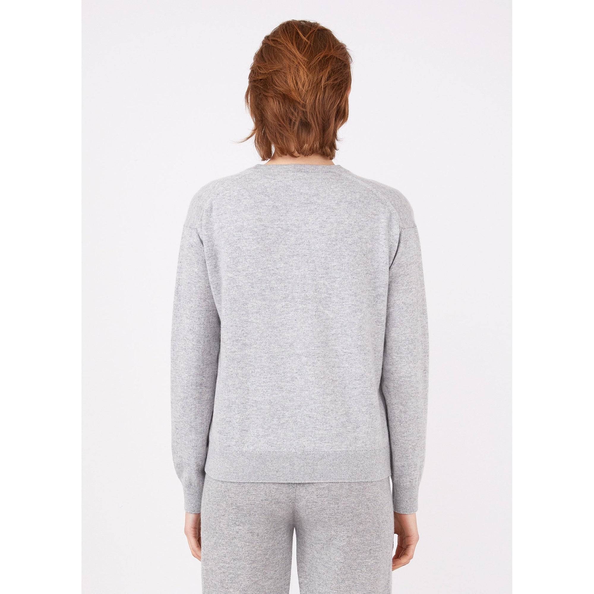 Cashmere Boxy Cardigan | Women | Grey Melange