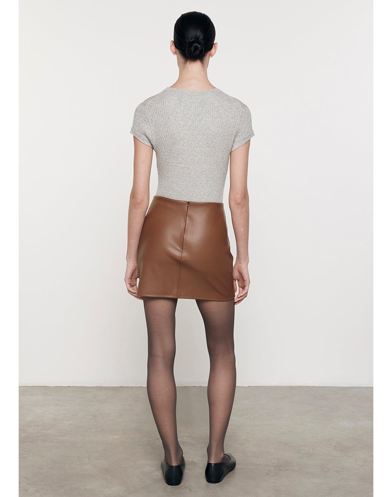 Cashmere Cotton Pointelle Cap Sleeve Crew | Lt. Heather Grey