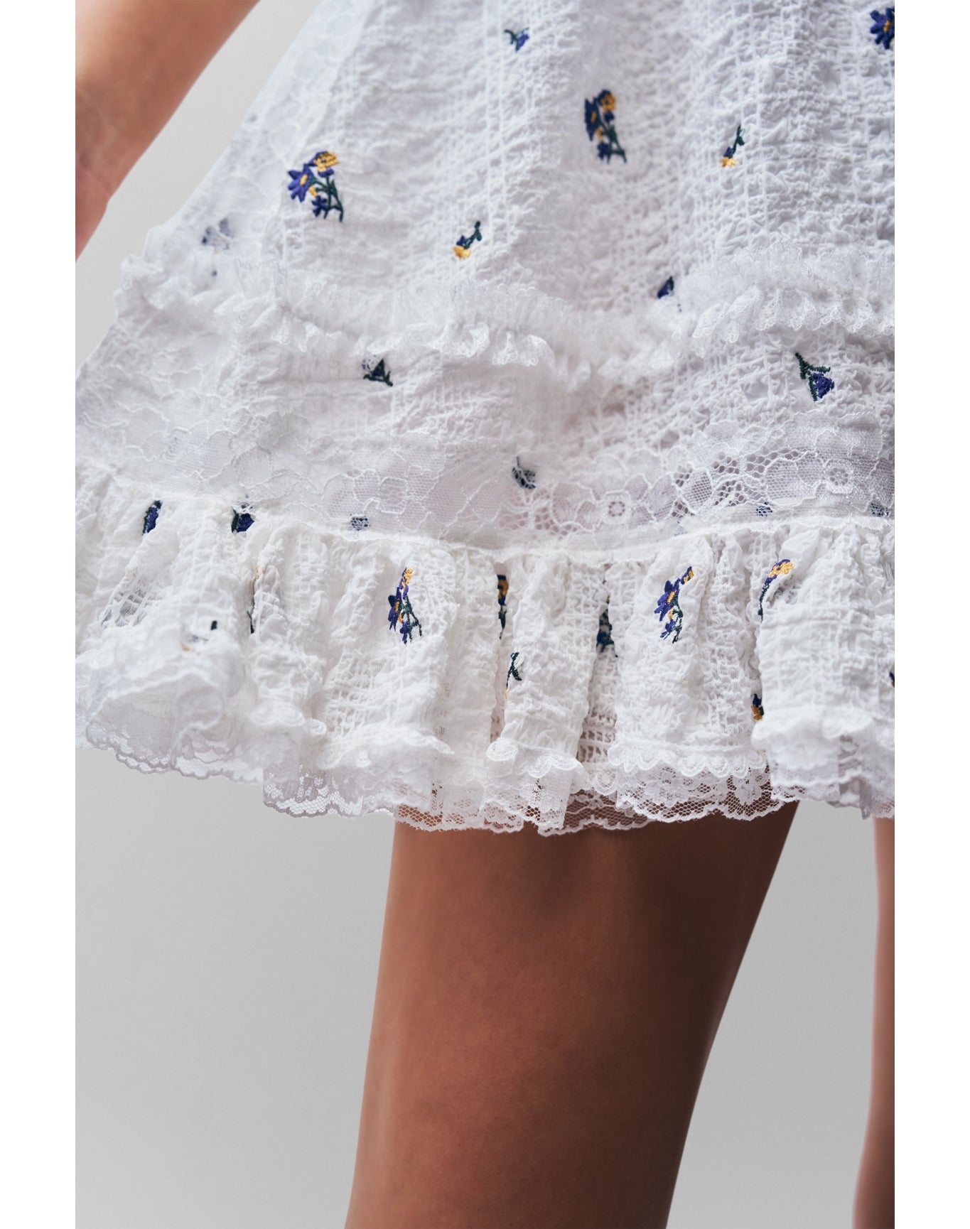 Cecilia Dress | Embroidered White