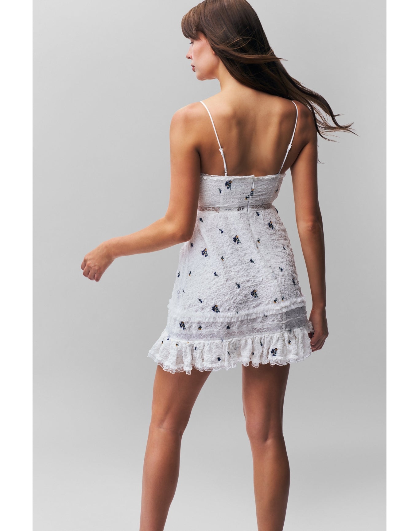 Cecilia Dress | Embroidered White