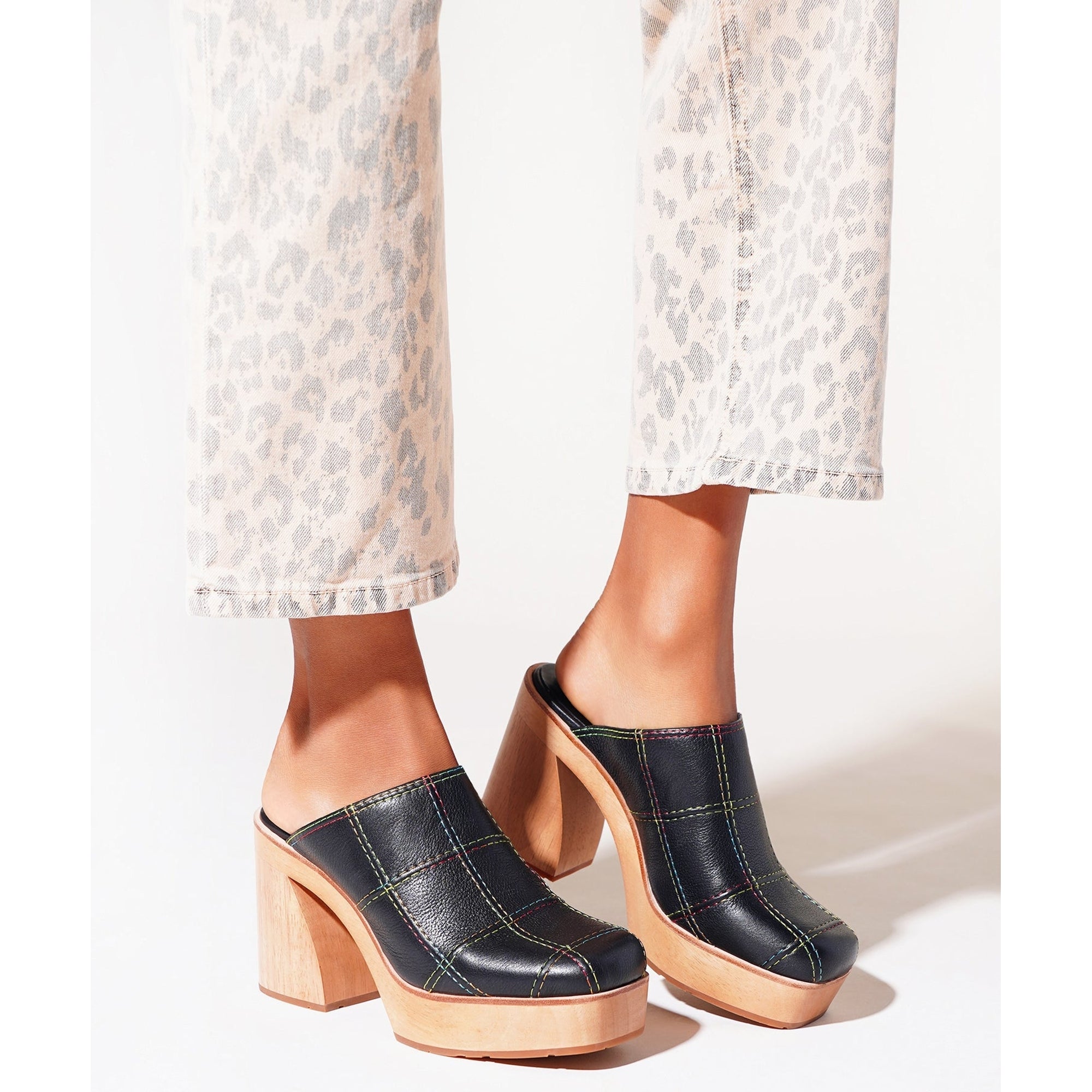 Celeste Platform Clog Mule | Black