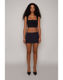 Celestial Stretch Crop Top | Black