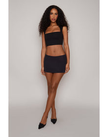 Celestial Stretch Crop Top | Black