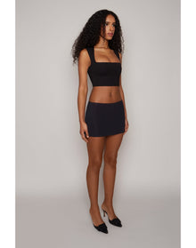 Celestial Stretch Crop Top | Black