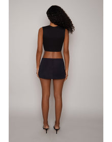 Celestial Stretch Crop Top | Black