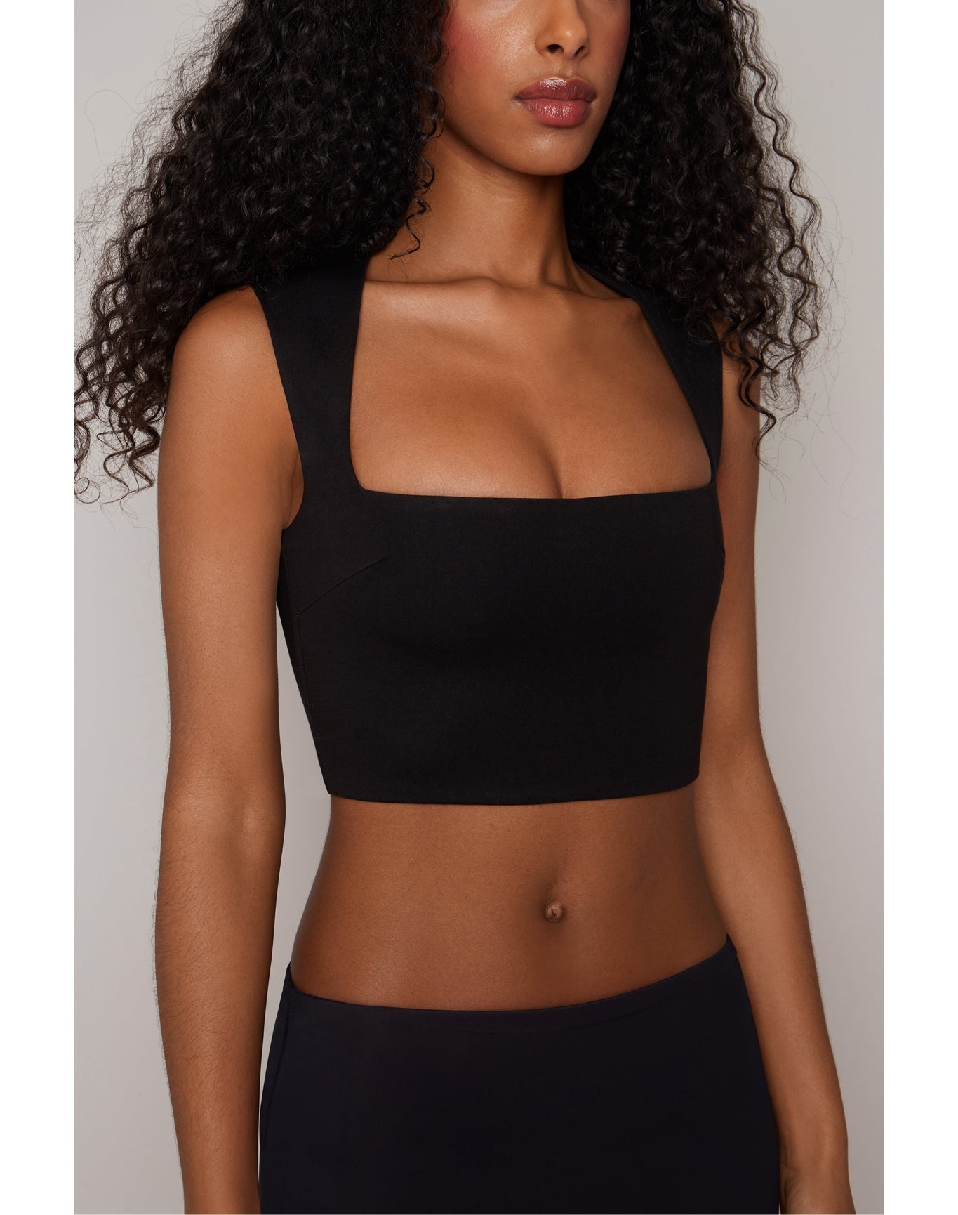 Celestial Stretch Crop Top | Black