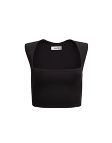Celestial Stretch Crop Top | Black