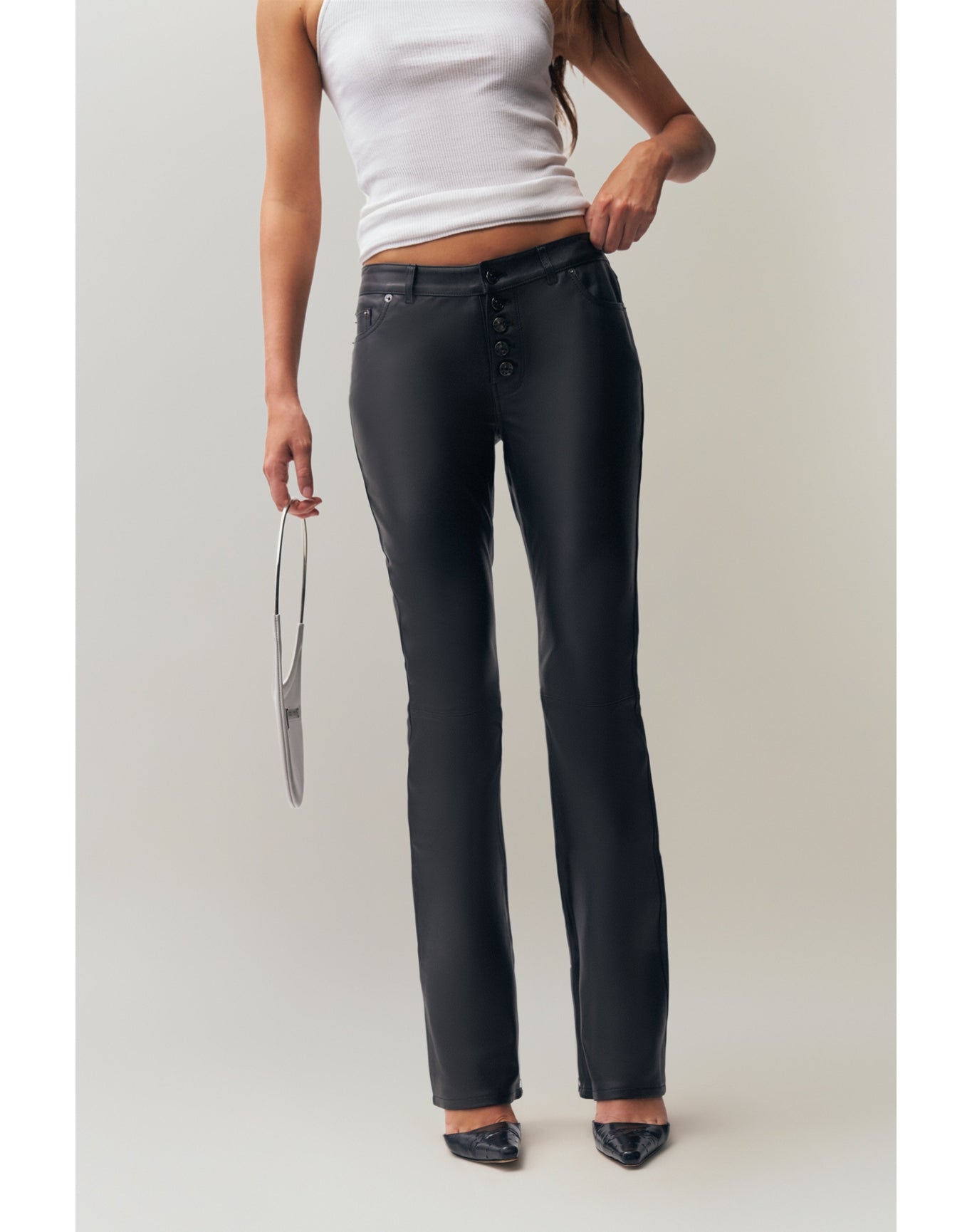 Celosia Leather Pant | Black