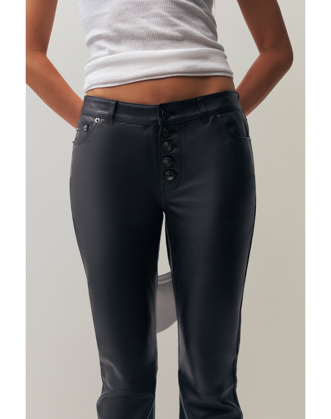 Celosia Leather Pant | Black