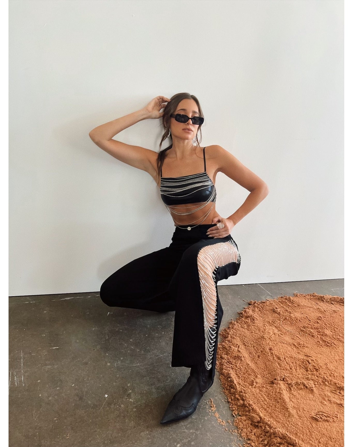 Chain Bandeau Top | Black