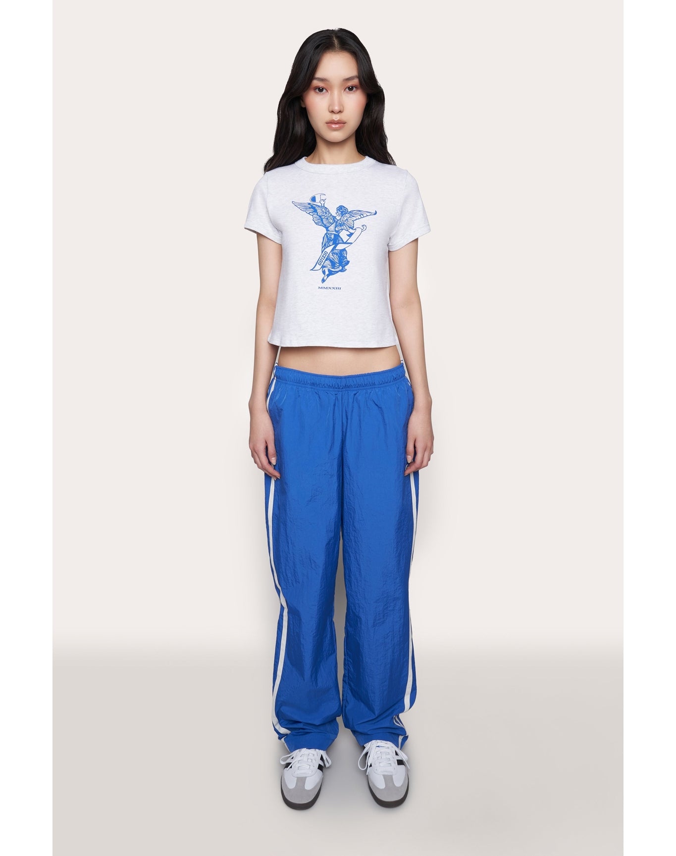 Champion Nylon Trackpant | Lively Blue/Chalk White