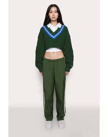 Champion Nylon Trackpant | Regeneration Green/Chalk White