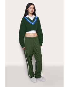 Champion Nylon Trackpant | Regeneration Green/Chalk White
