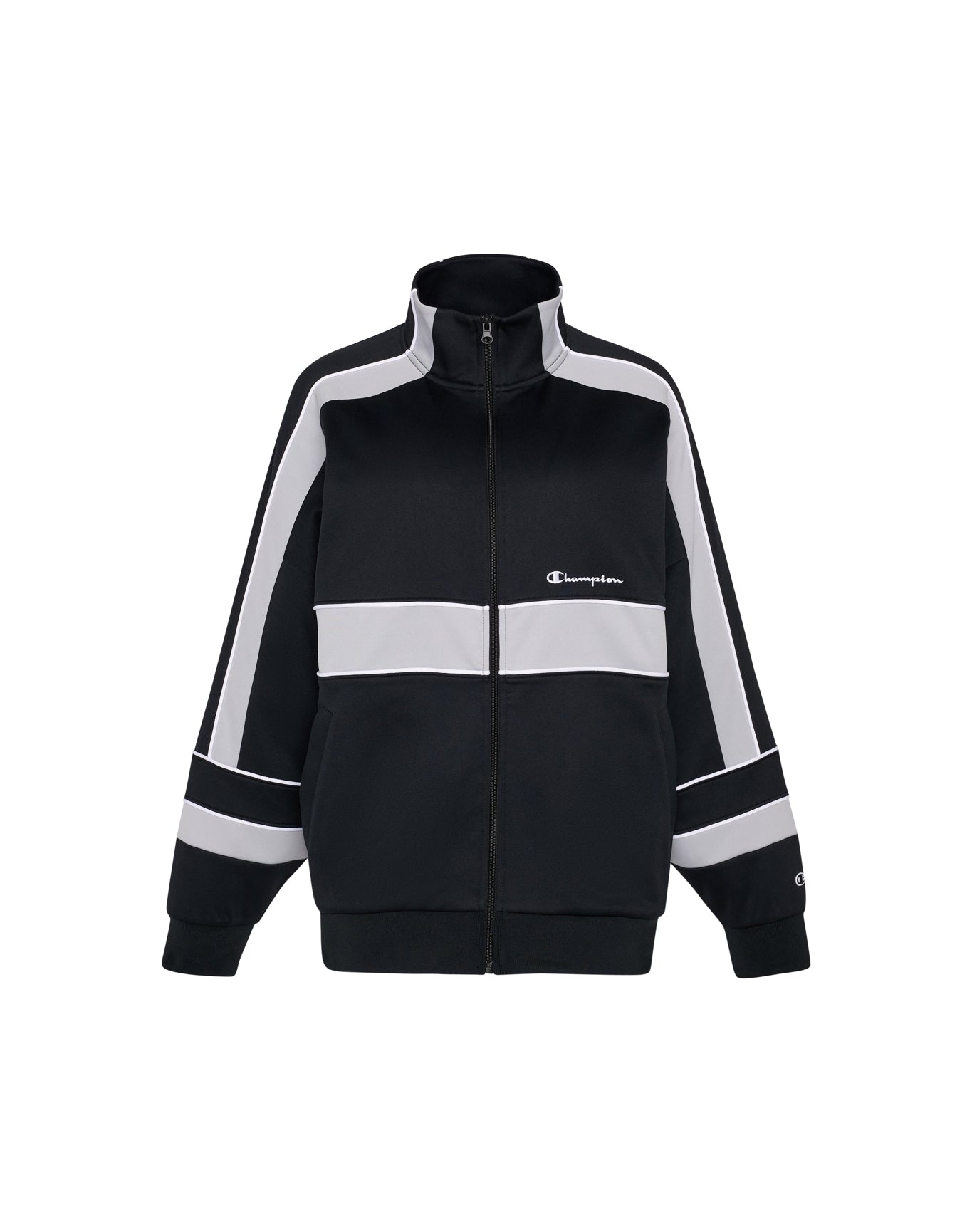 Champion Warm Up Jacket | Black/Silverstone