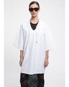 Chapman | Short-Sleeved Midi Dress | White