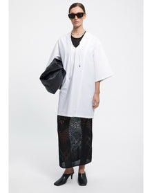 Chapman | Short-Sleeved Midi Dress | White