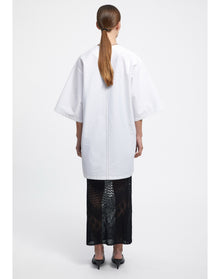 Chapman | Short-Sleeved Midi Dress | White
