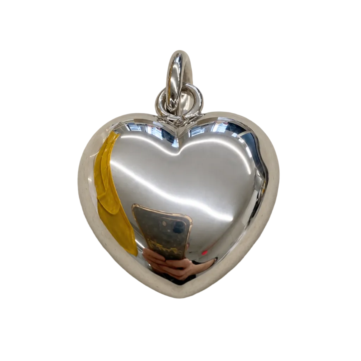 Medium Heart Charm | Sterling Silver