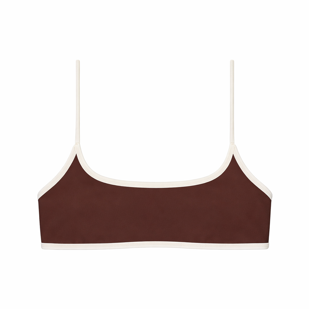 Muse Scoop Top | Mocha w/ Ivory Contrast