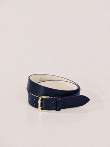 Mini Hutch Deep Belt | Navy & 24K Gold