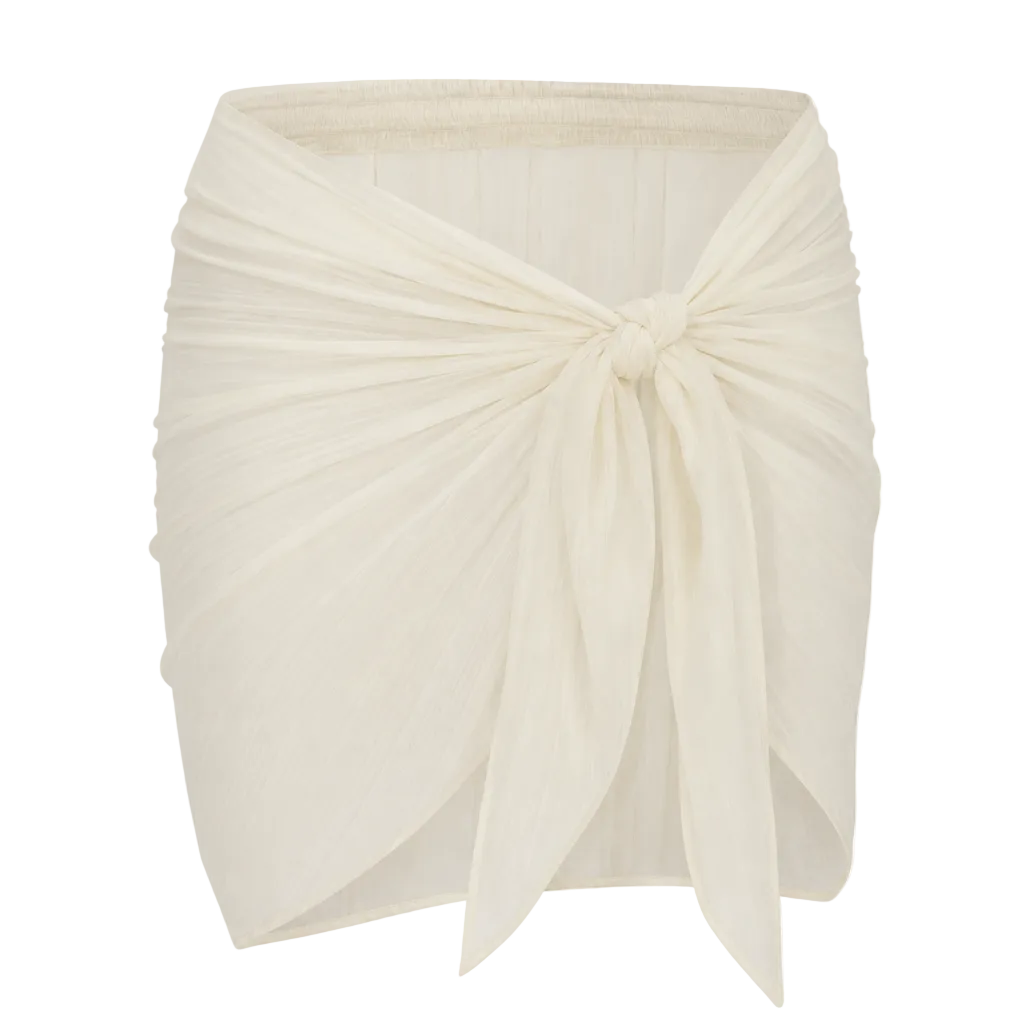 Nyla Pareo Skirt | Cream Ripple