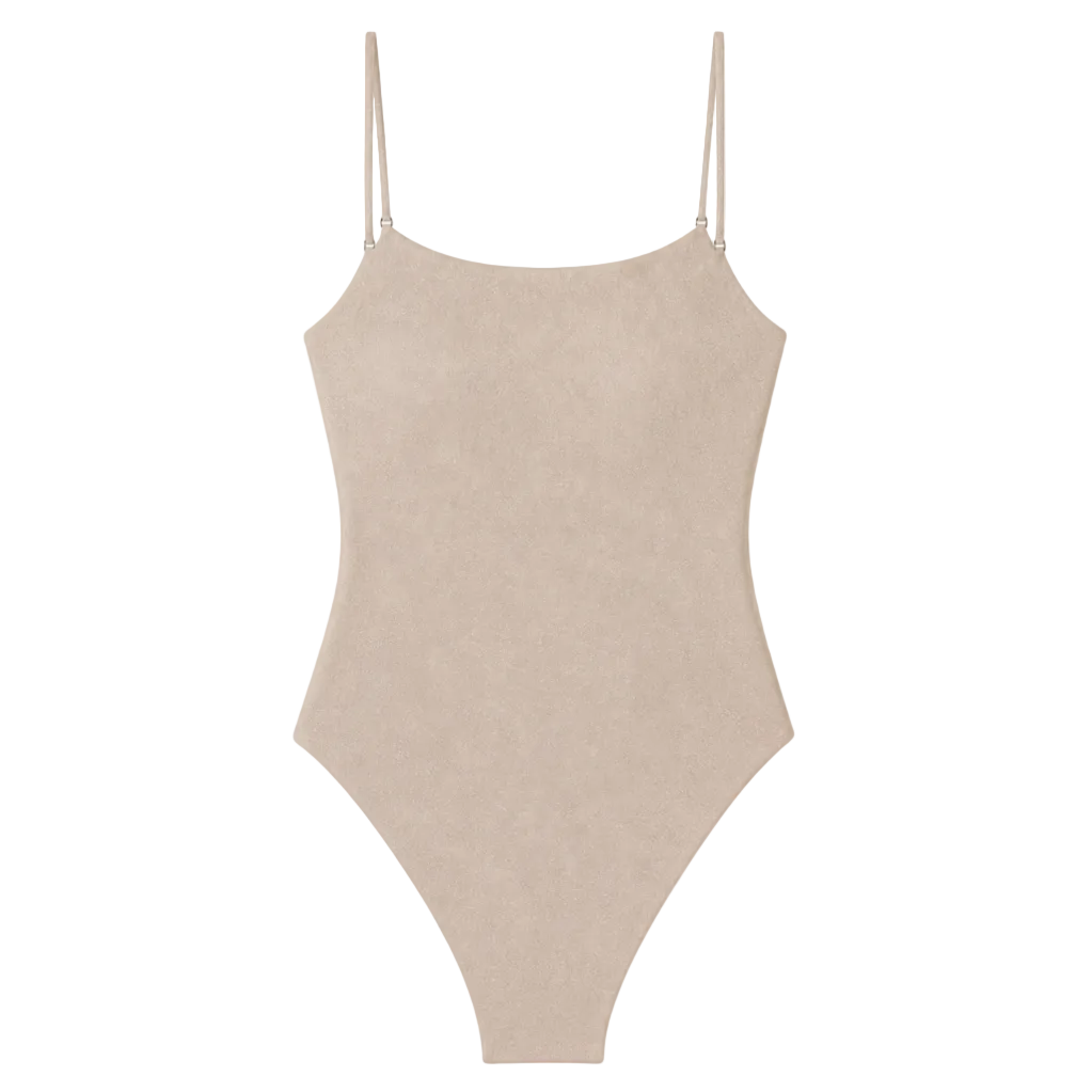Hinge One Piece | Taupe Sheen