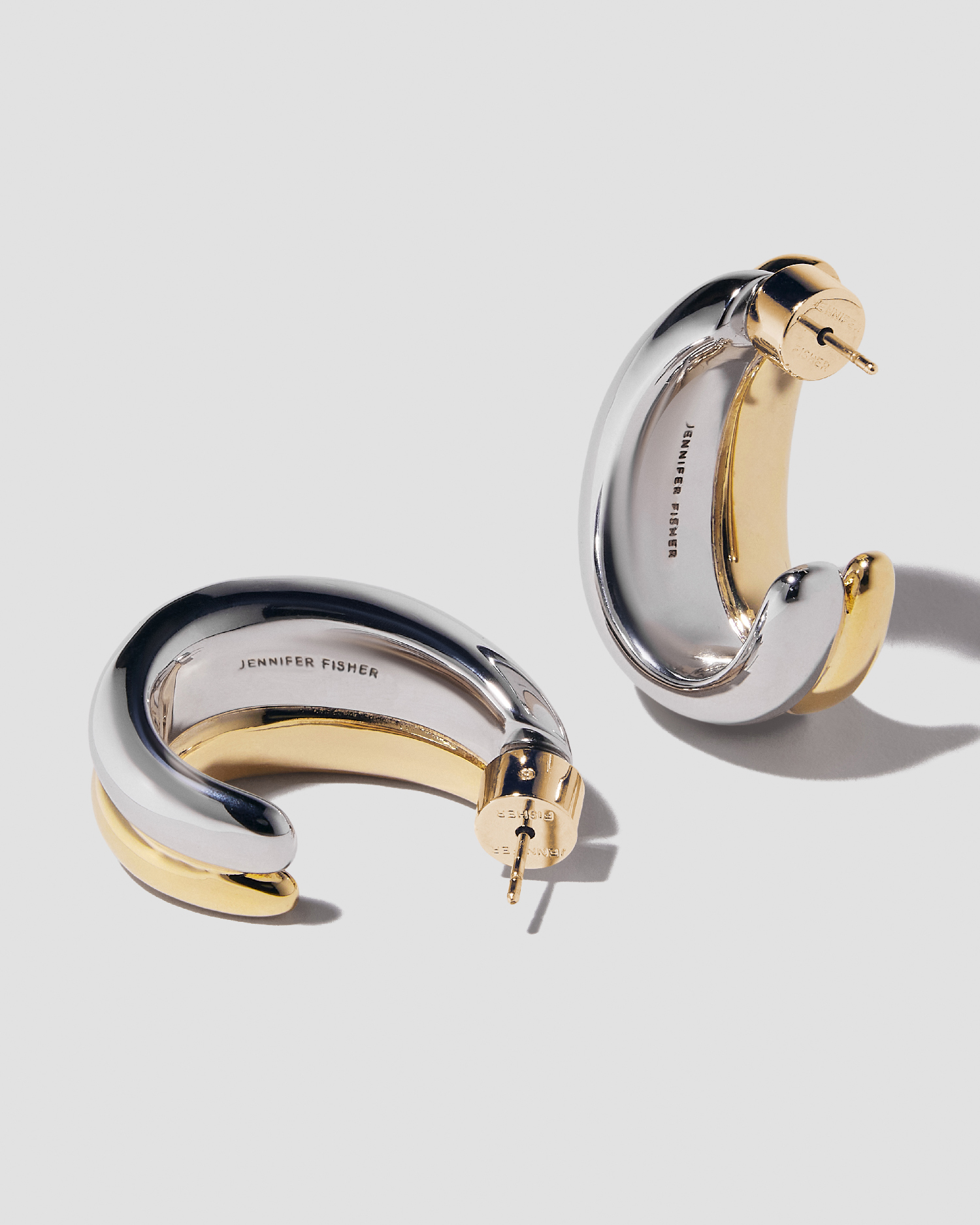 Chavez Huggies | Two Tone & Yellow Gold