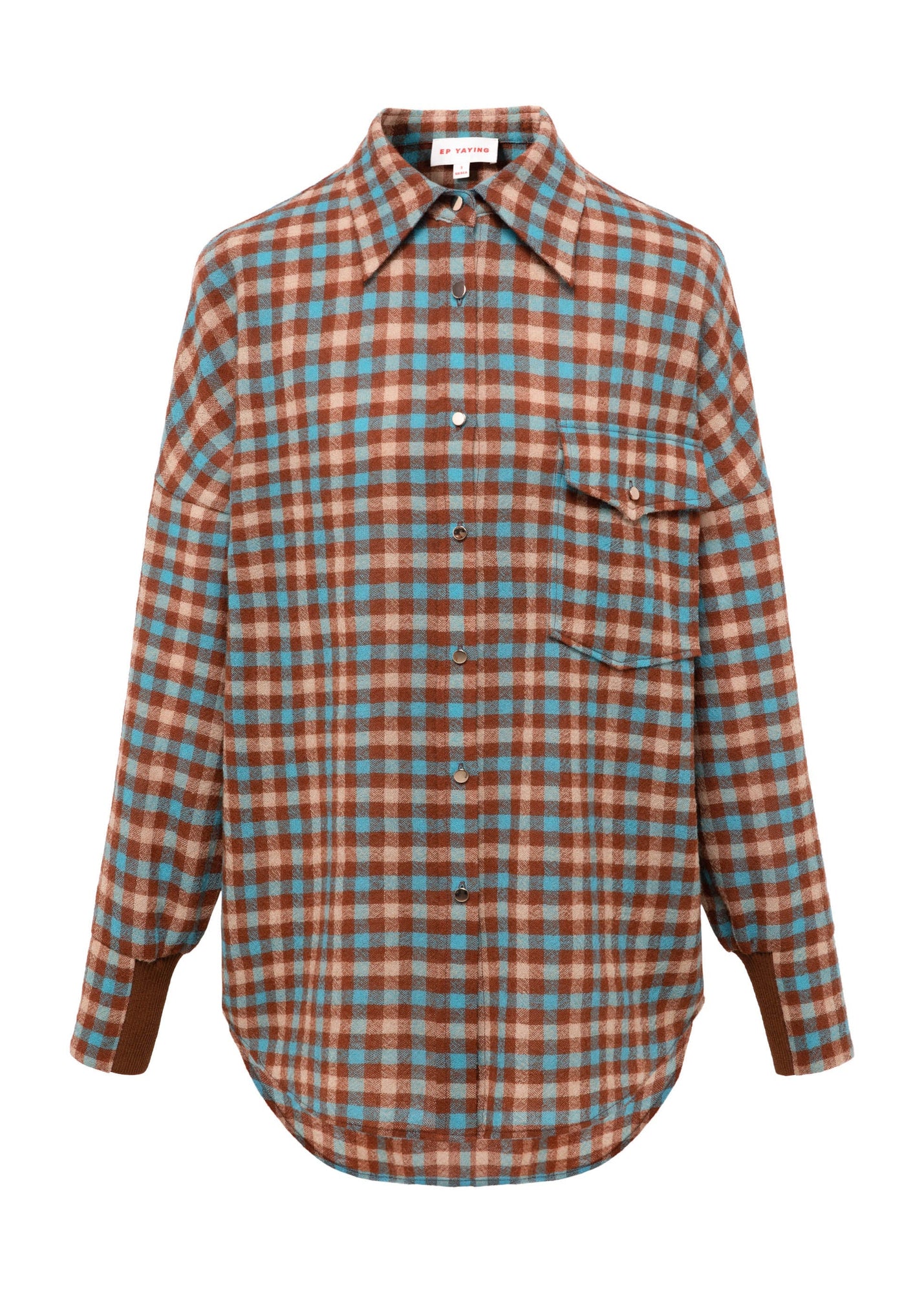 Checked Shirt | Turquoise/Brown