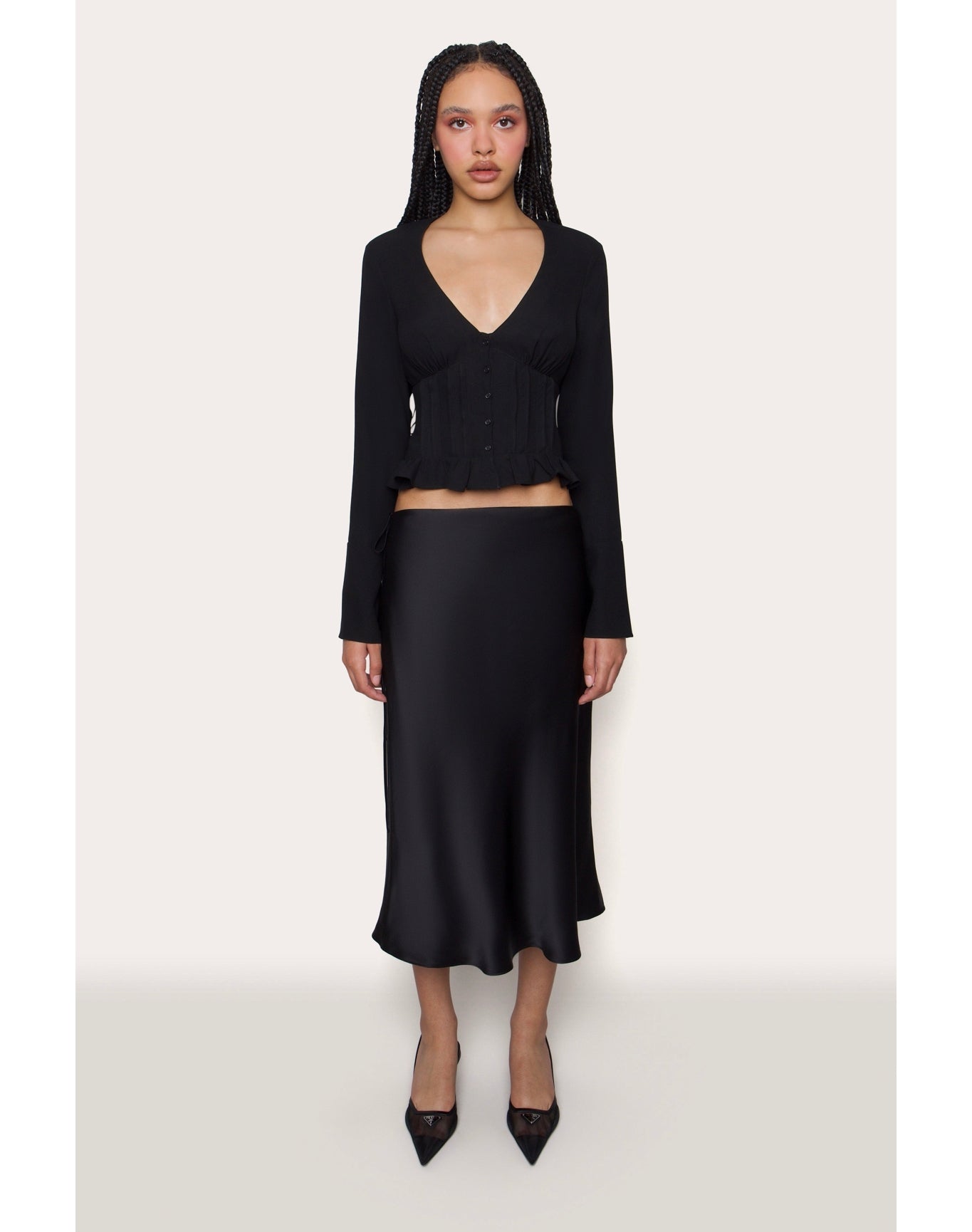 Cheri Pintuck Top | Black