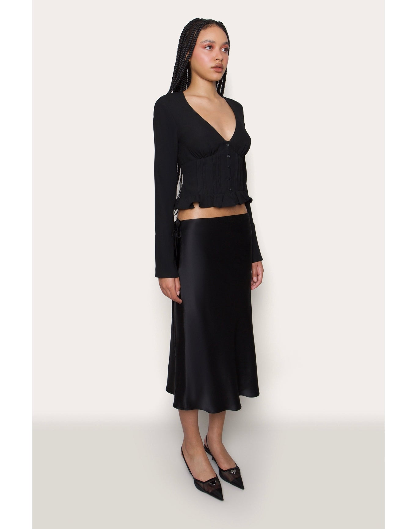 Cheri Pintuck Top | Black