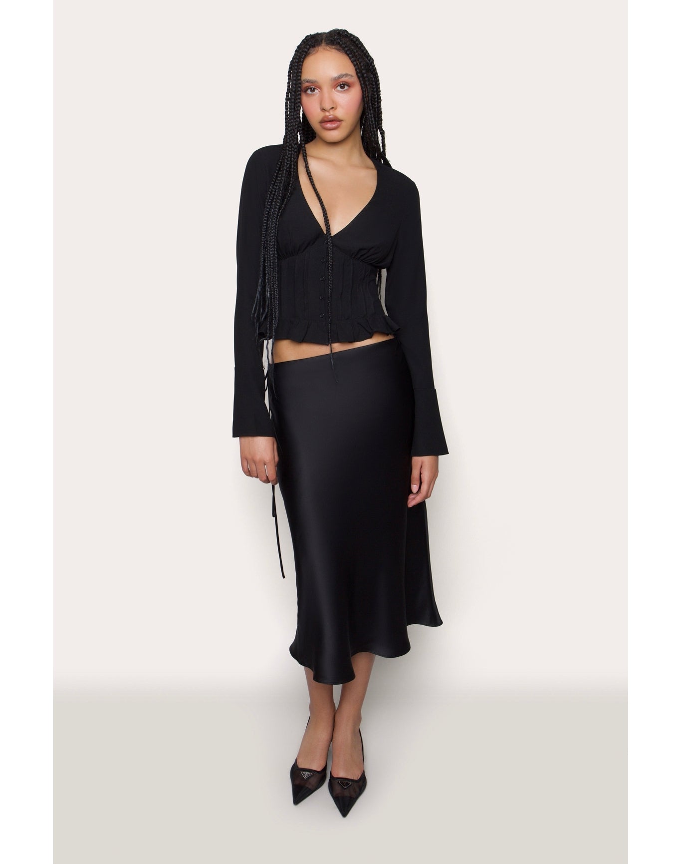 Cheri Pintuck Top | Black