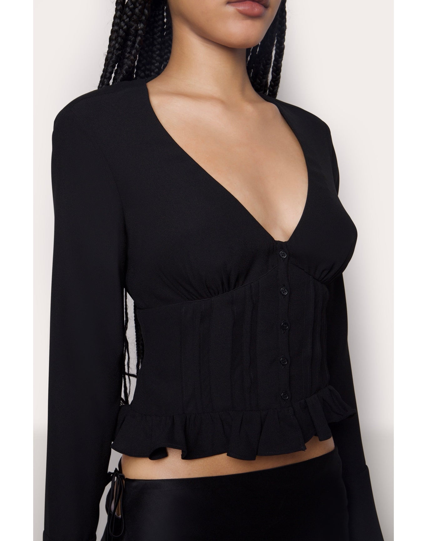 Cheri Pintuck Top | Black
