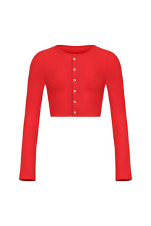 Button Down Cardi | Cherry