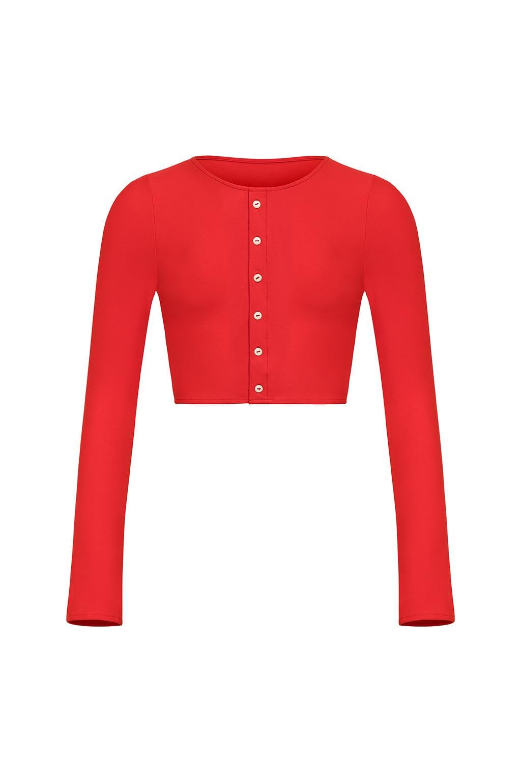 Button Down Cardi | Cherry