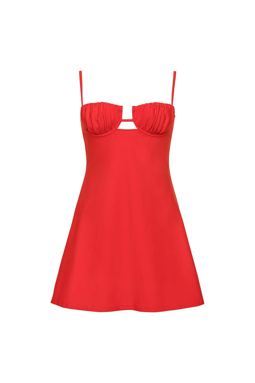 Petal Short Slip Dress | Cherry