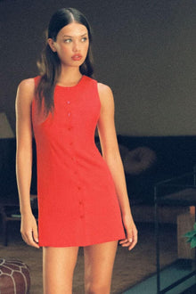 Button Down Tank Dress | Cherry