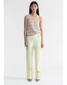 Chip | Wide Cuffed Poplin Pants | Canary